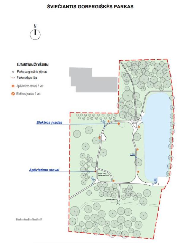 Šviečiantis Gobergiškės parkas nuotrauka